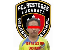 Panjat Pagar, Satu Maling di Keputih Surabaya Gondol Handphone Diamankan Polisi